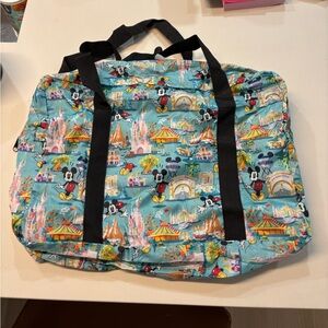 NWOT Disneyland Paris Colorful Duffle Tote Bag
